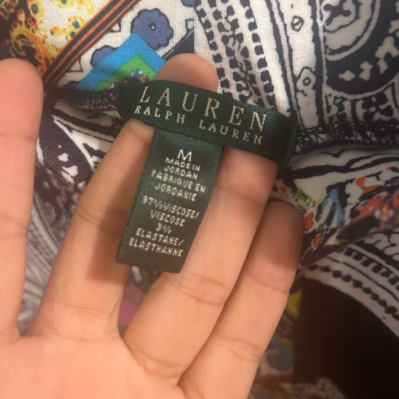 Lauren By Ralph Lauren Pull on Paisley Pants - Picture 8 of 8